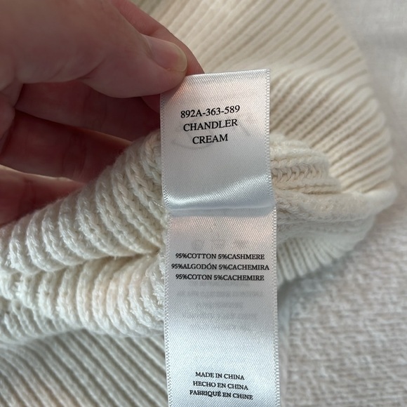 Rails Cashmere Chandler Cream Knit Sweater Vest Size XS Oversized - Picture 5 of 6